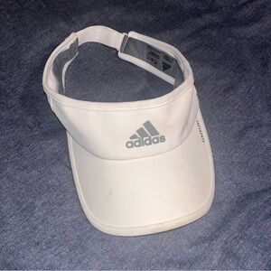 Adidas White Visor Hat